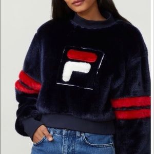 FILA Cropped Sweatshirt Cristabel Top Faux Fur